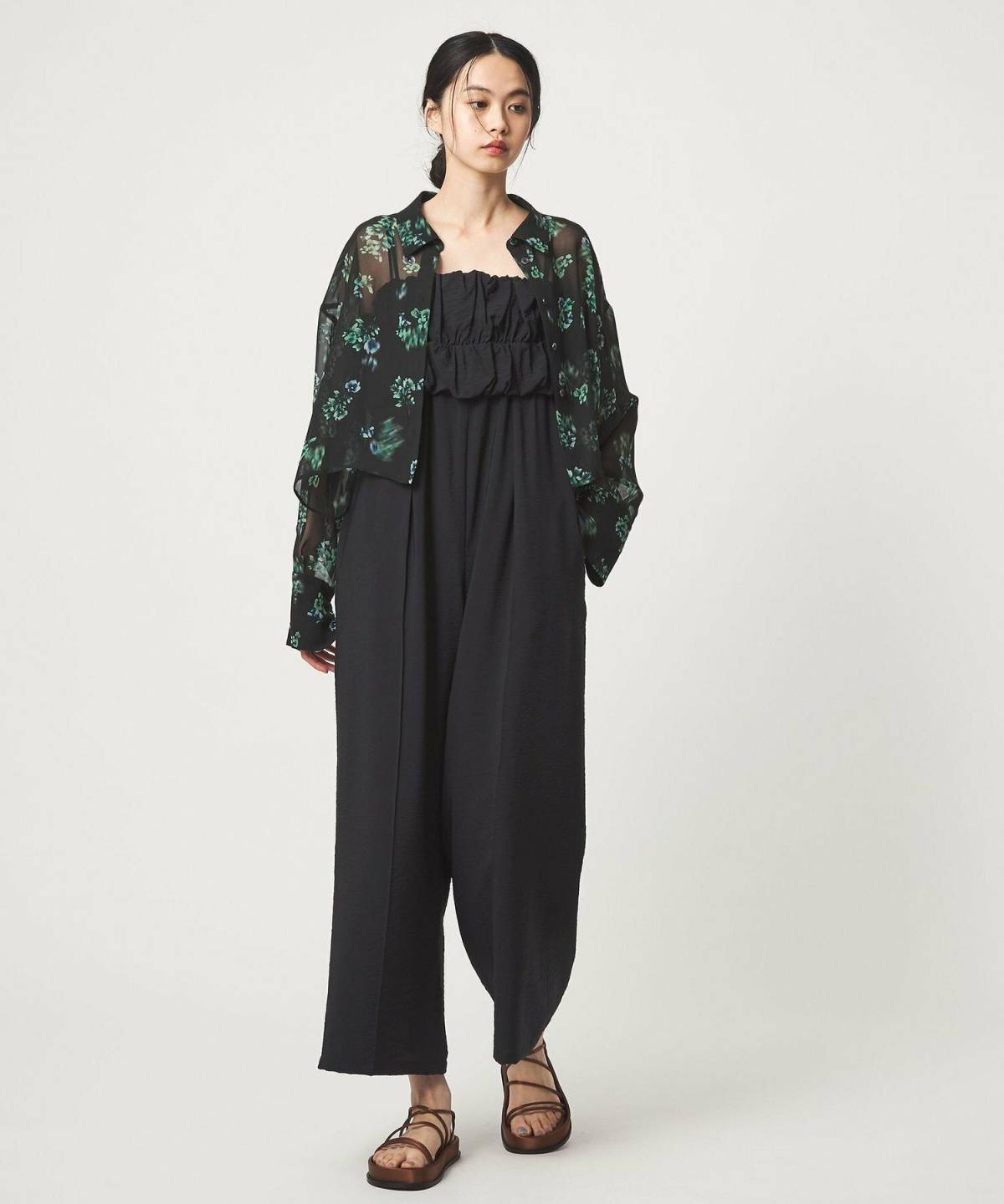 アロハシャツコーデ レディース サロペット