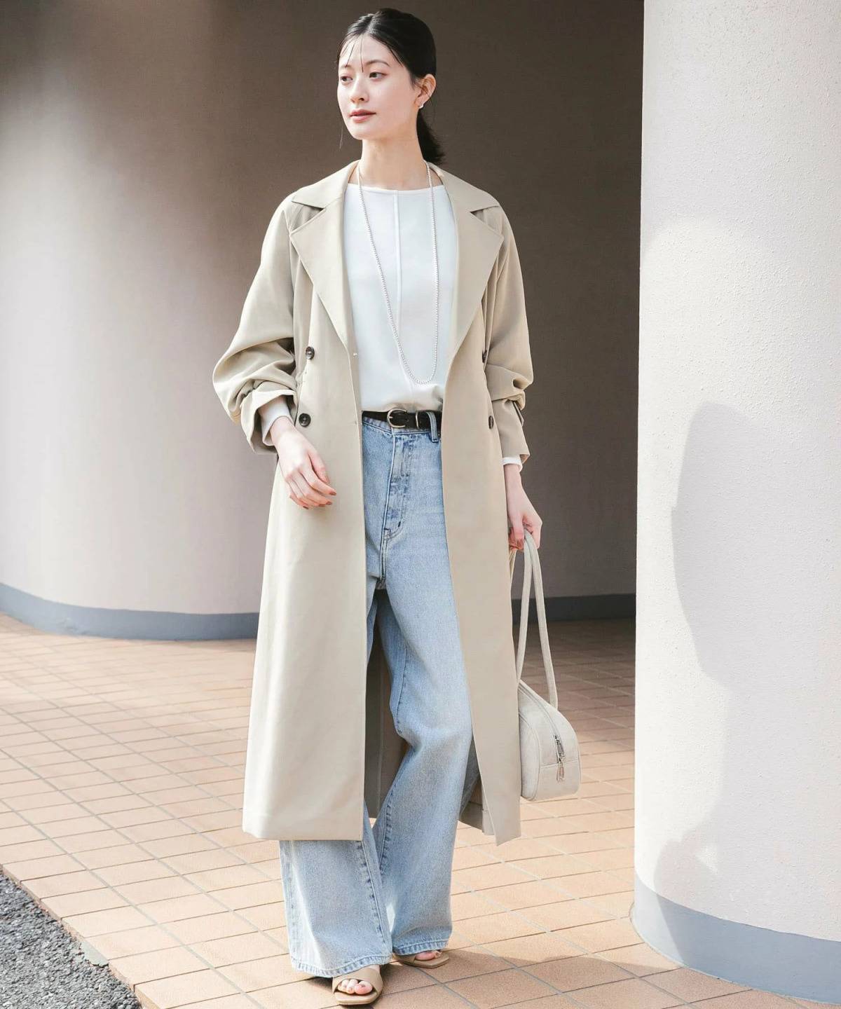 『撥水/UVカット』ドロストトレンチコート