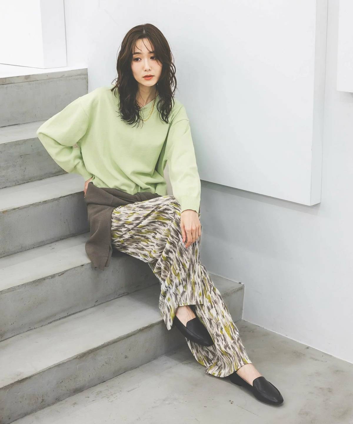 GLOBAL WORK ドライタッチVネックプルオーバー