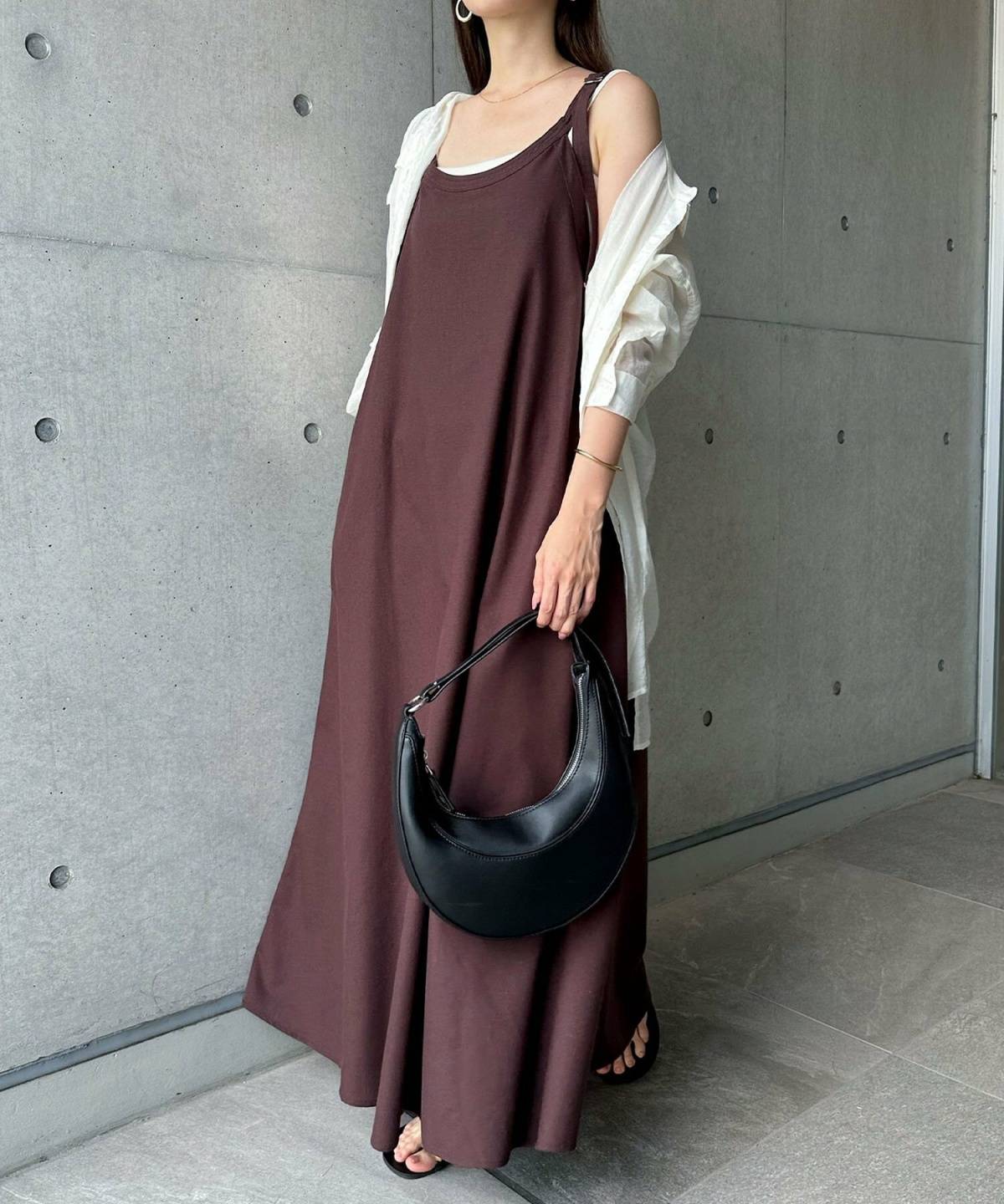 夏のユニバコーデ シアーシャツ ワンピース