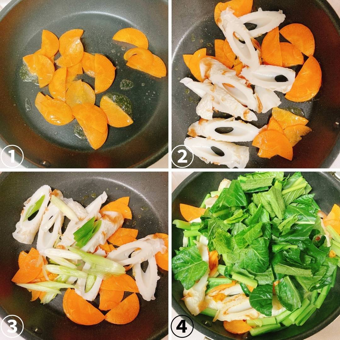 紀文公式の「焼ちくわとチンゲン菜のうま塩炒め」のレシピ