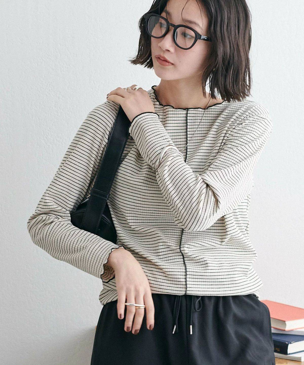 Discoat 前後2WAYリブメローロングスリーブ