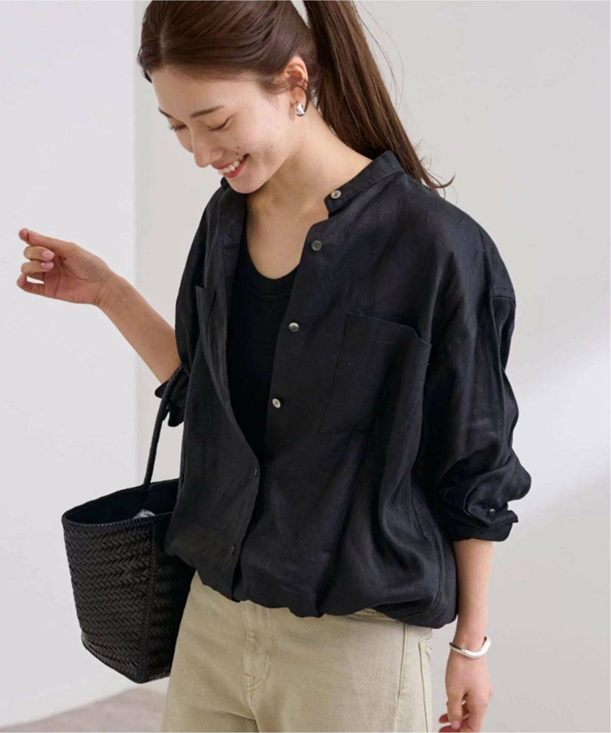 FRAMeWORK ≪追加≫フレンチリネンドロストシャツ 2