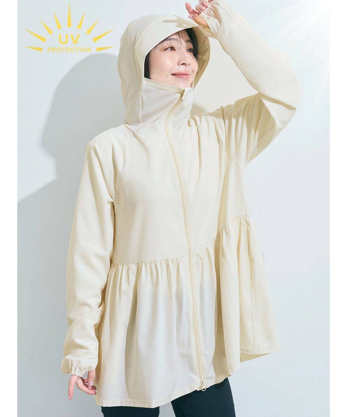 coca 【UVカット】ティアードパーカー