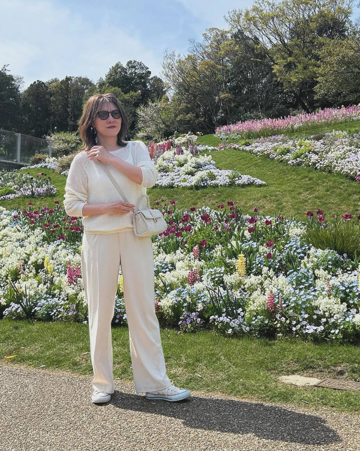 オールホワイトコーデ