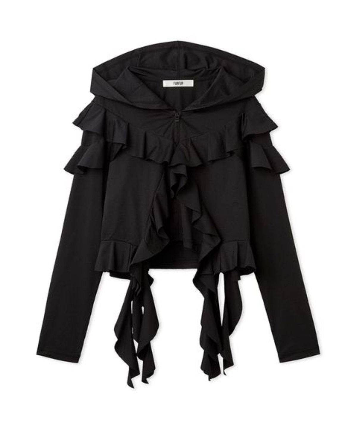 FURFUR 【UVカット】フリルパーカー/マシンウォッシャブル