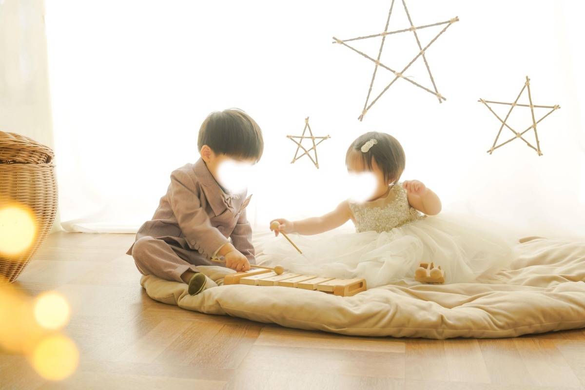 3歳の男の子と1歳の女の子