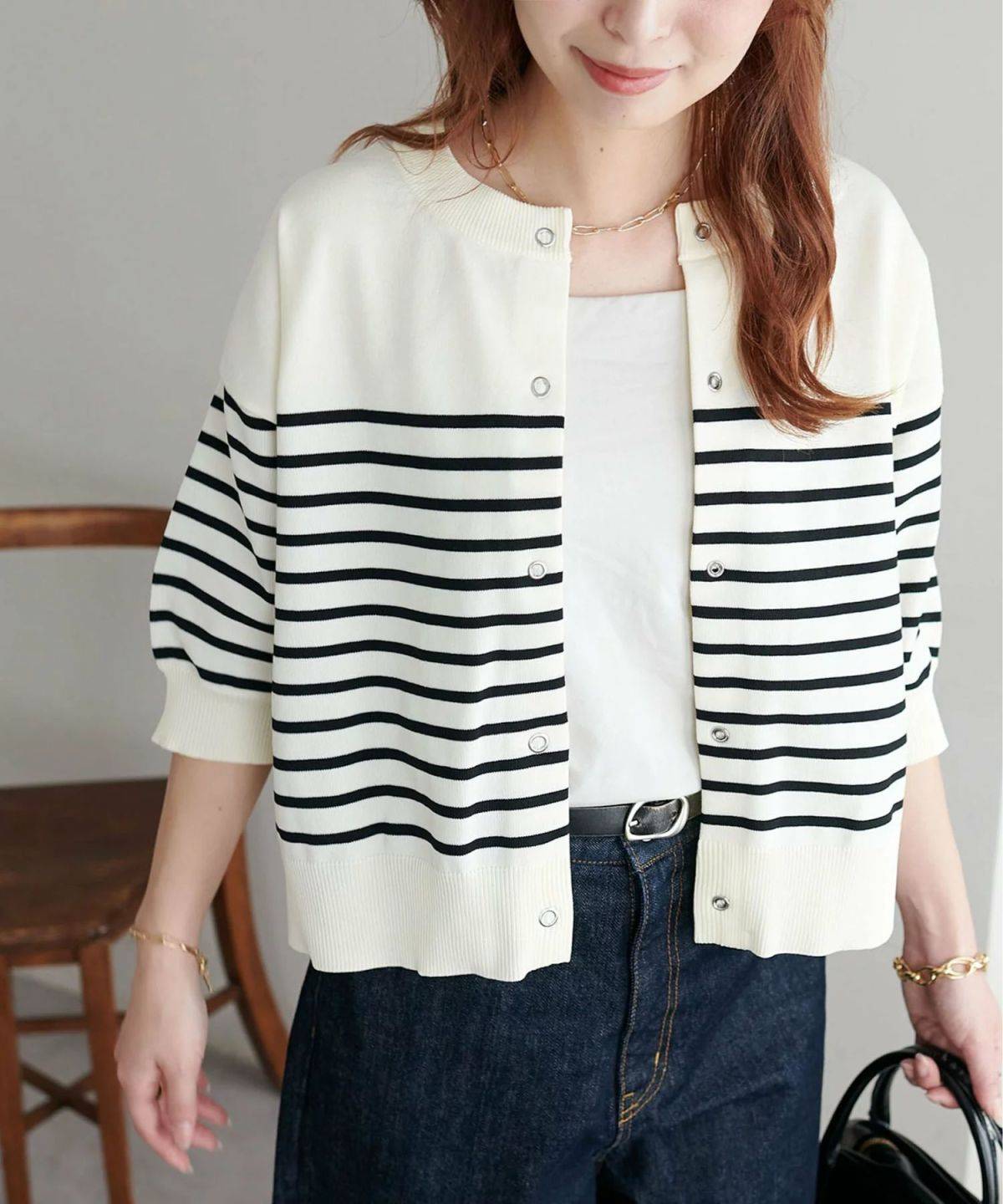 Discoat ライトスポンディッシュ半袖カーディガン