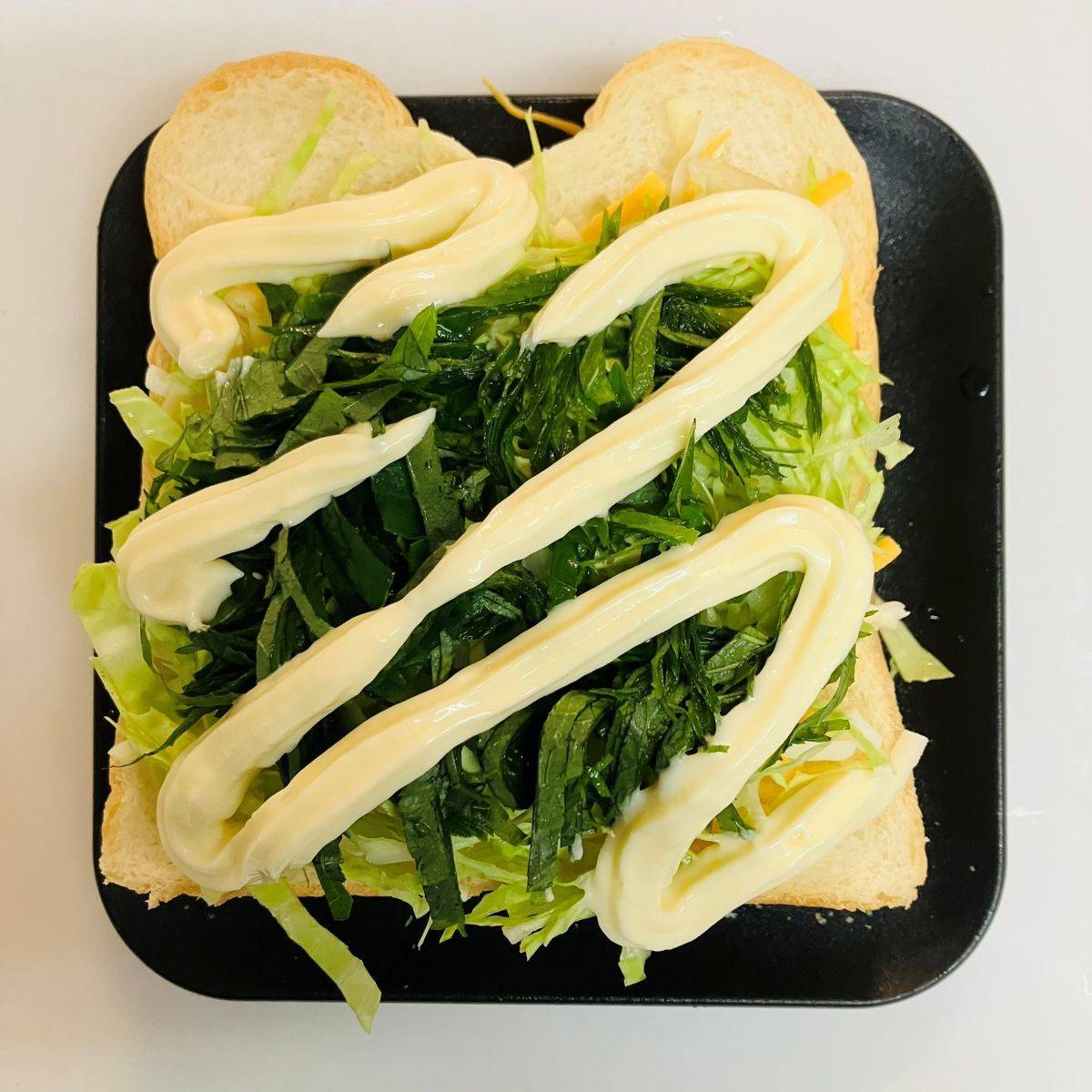 JAグループ公式の「シソとキャベツの焦げマヨ＆とろーりチーズトースト」のレシピ