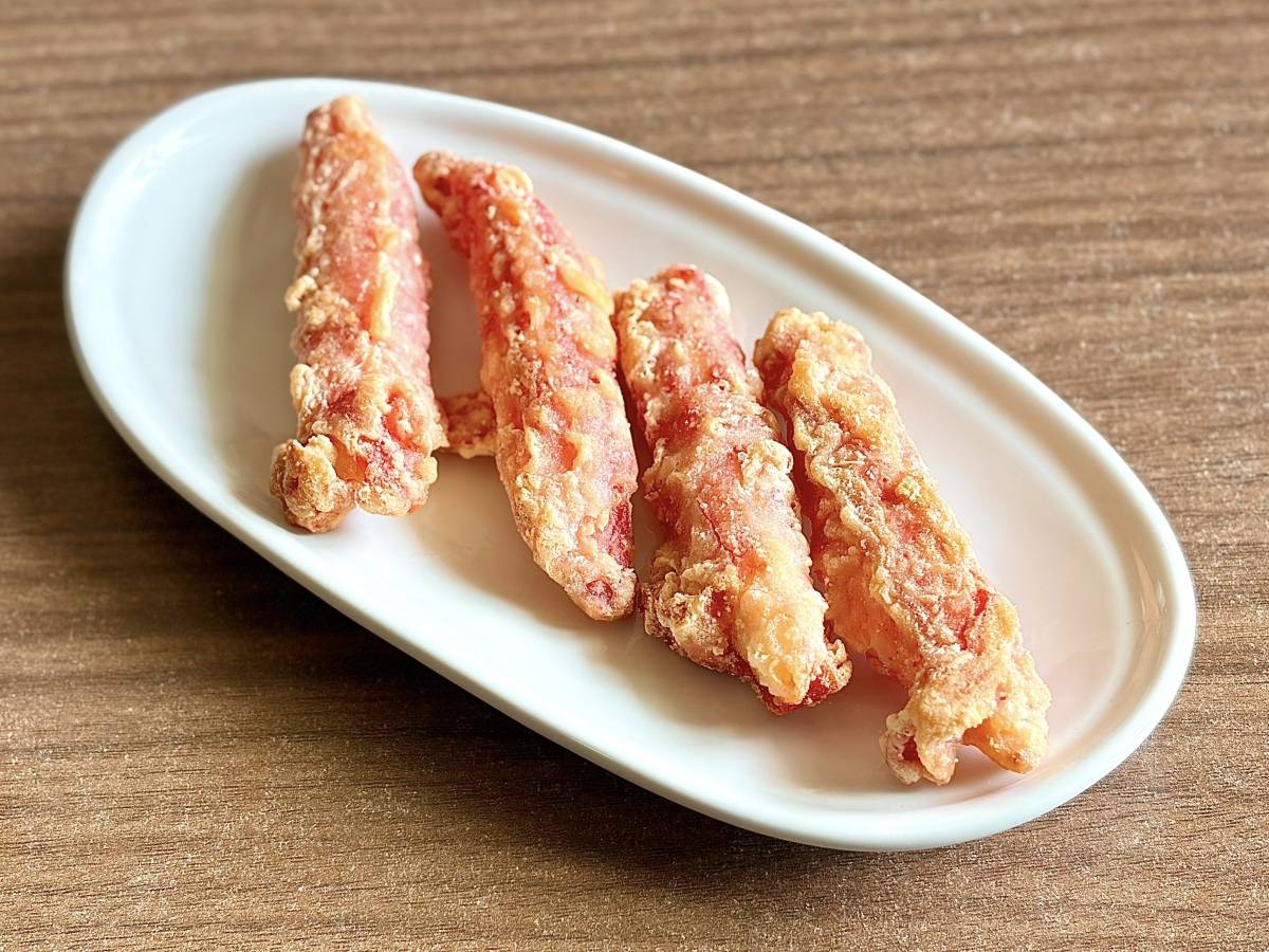 まさにカニを食べているよう♪