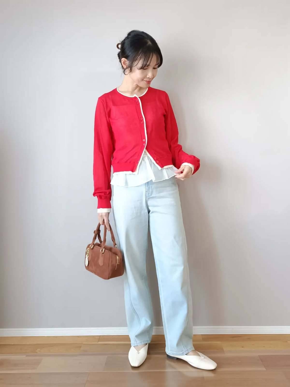 カラーカーディガンを主役にする♡