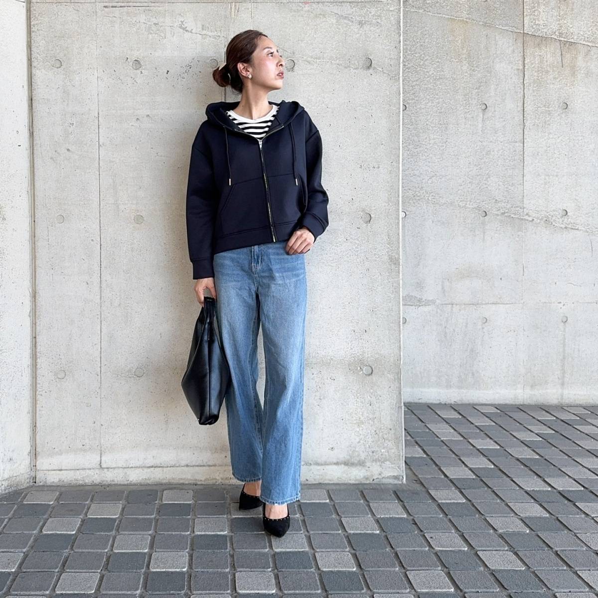 ボーダー柄をチラ見せする♪