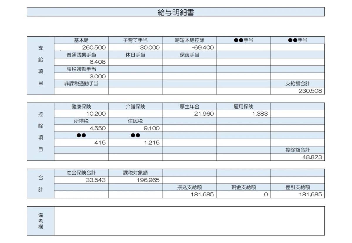システムエンジニア　給与明細