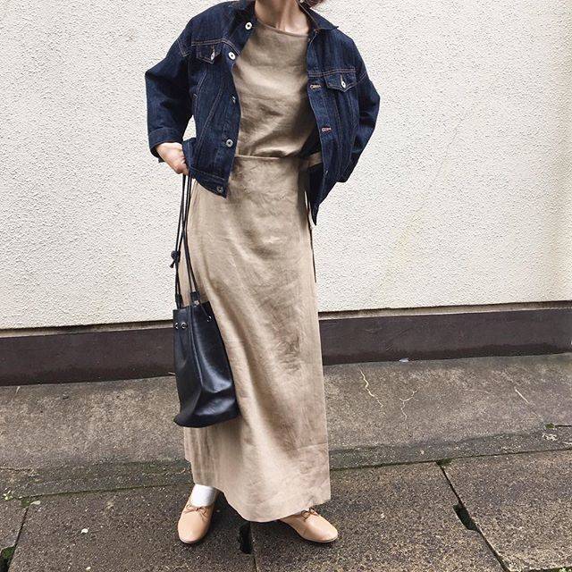 デニムジャケットを羽織る♪