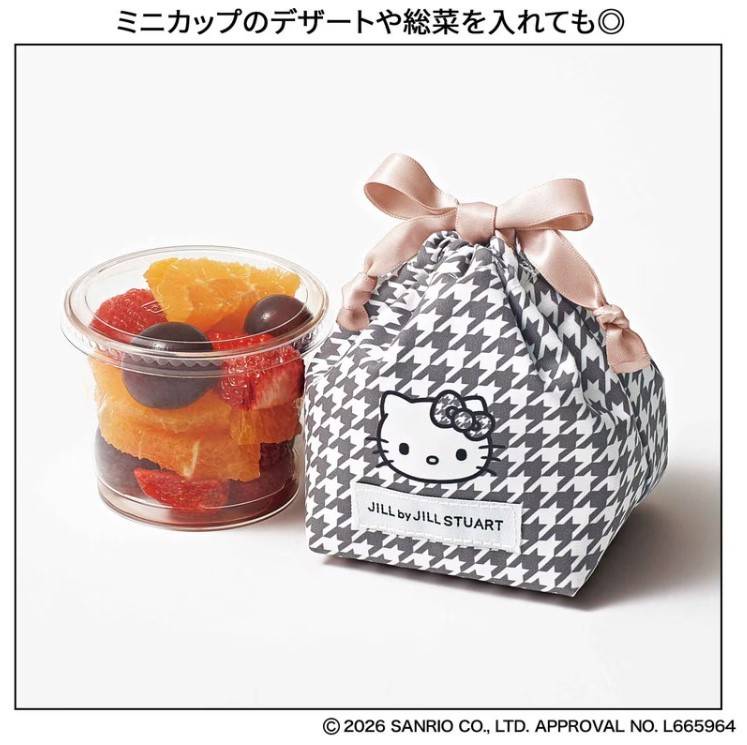 sweet 2026年6月号 千鳥格子柄 ハローキティの保冷バッグ＆おむすび巾着