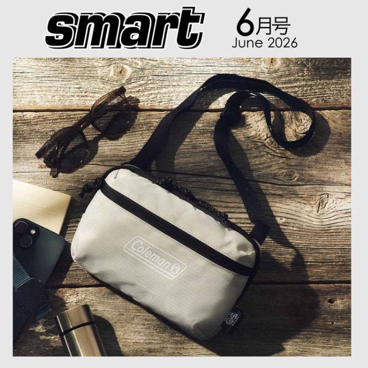 smart 2026年6月号 背面メッシュ＆キーフック付きショルダーバッグ