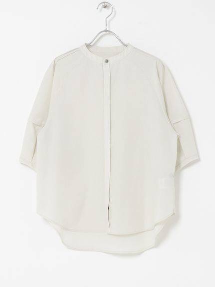 【UVカット/マシンウォッシャブル】【WEB/一部店舗限定】リネン混シャツブラウス