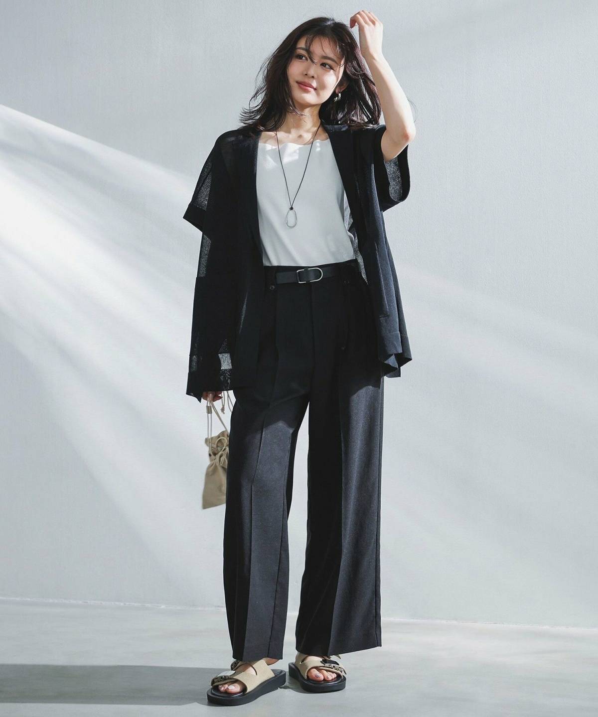 6月の沖縄コーデ オールブラック