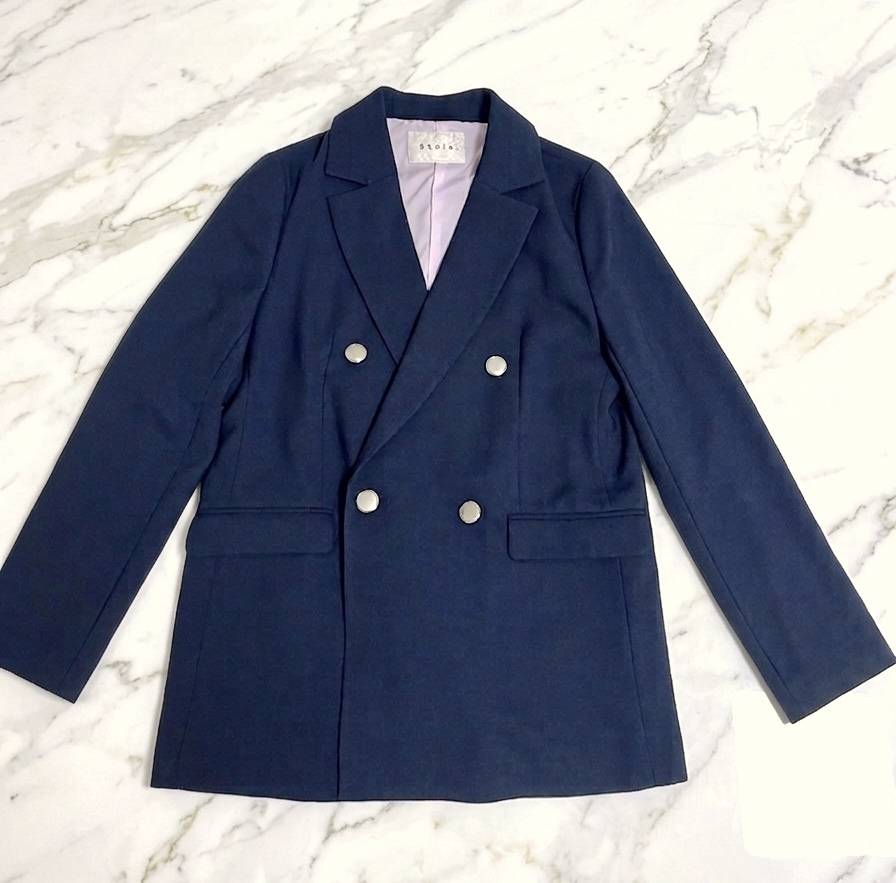stola.「ダブルブレスト後ろ釦あきジャケット」