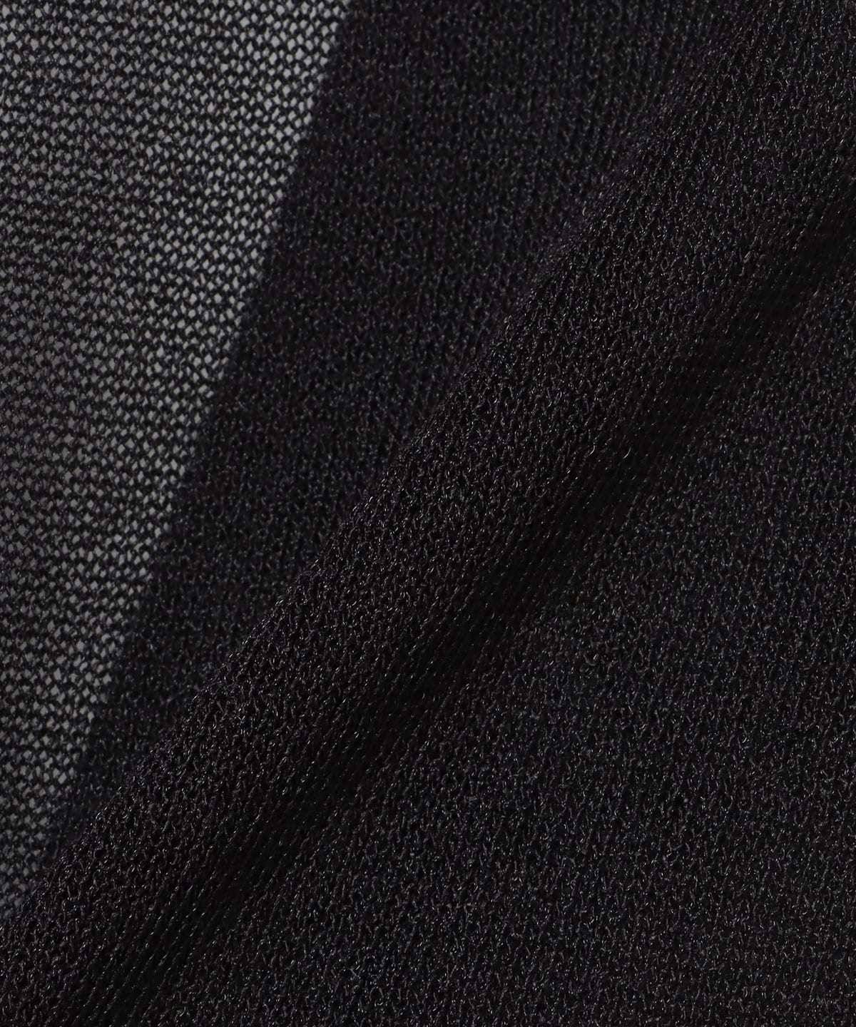 シアー Vネック ニットカーディガン