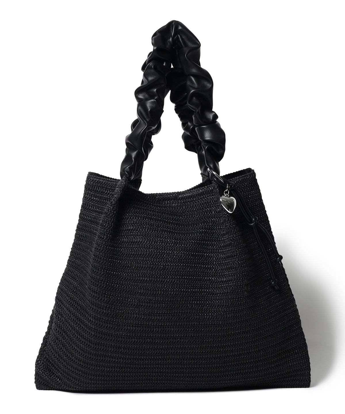 ギャザーハンドル チャーム付 トートバッグ