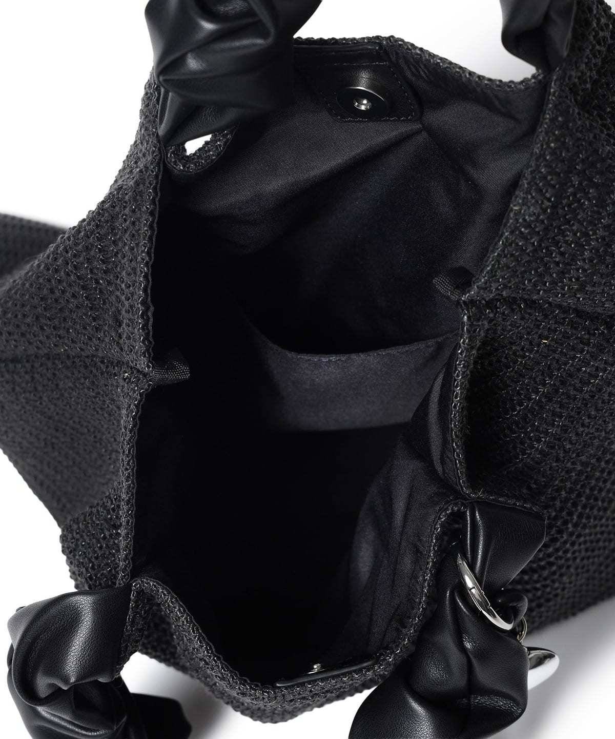 ギャザーハンドル チャーム付 トートバッグ