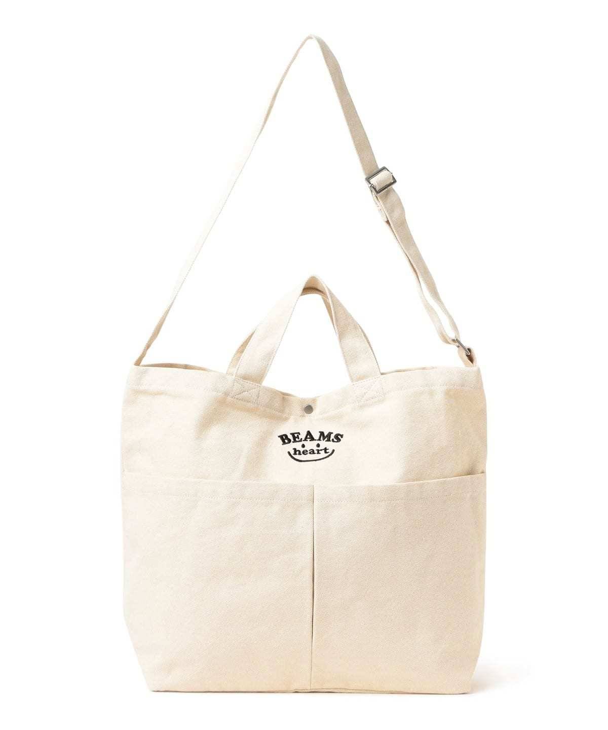 スマイル 刺繍 ロゴ バッグ