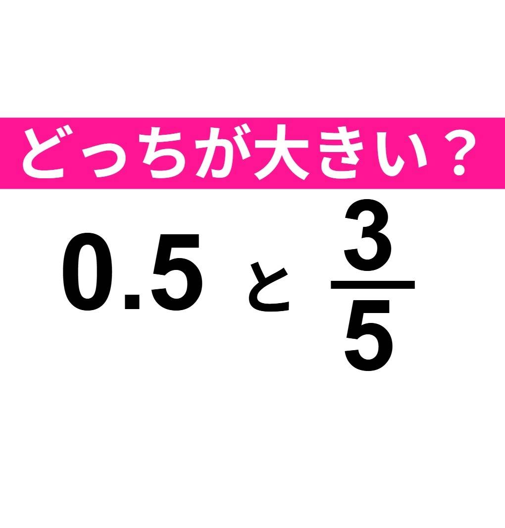 0.5 と 3/5 