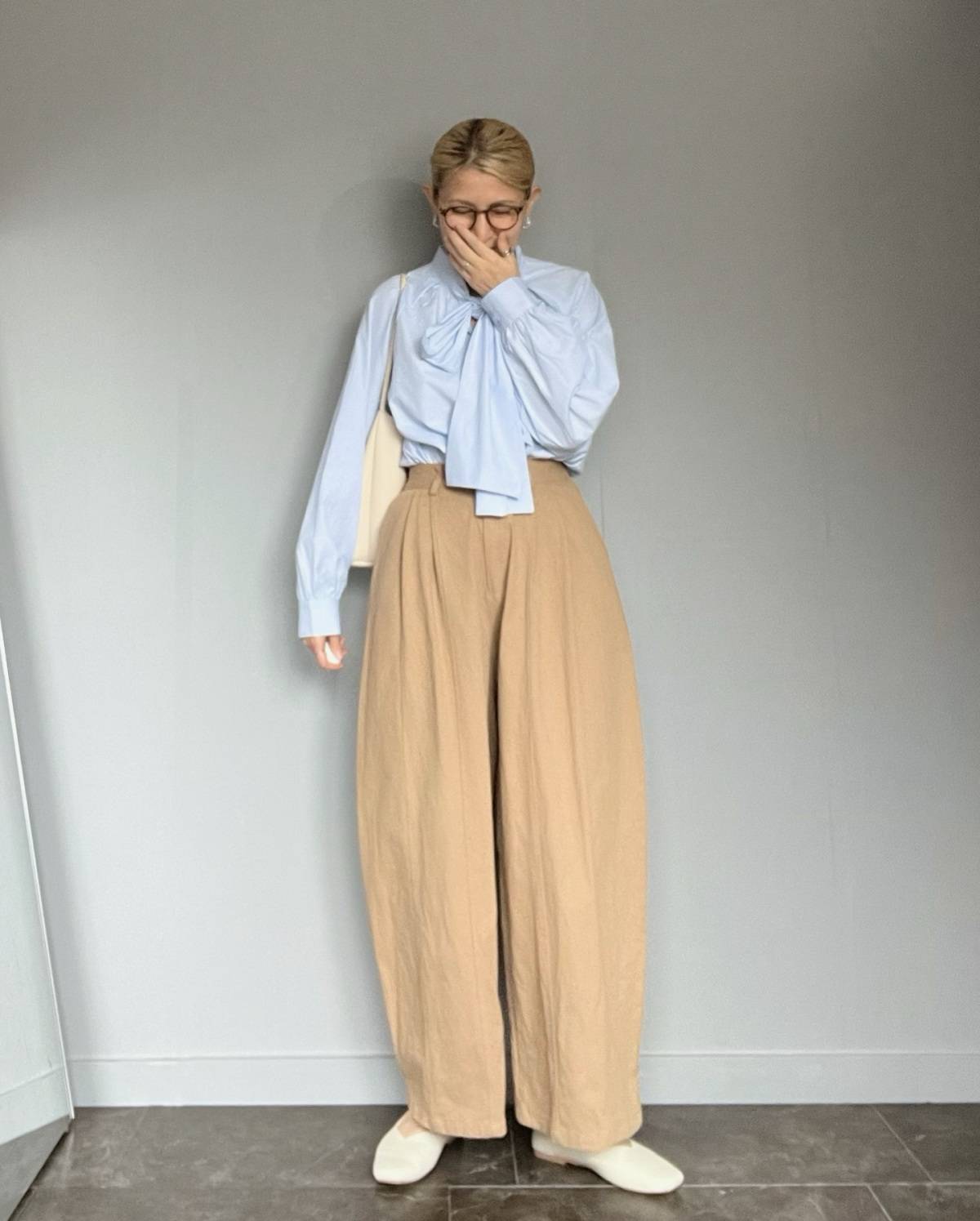 ボータイブラウスを合わせる！