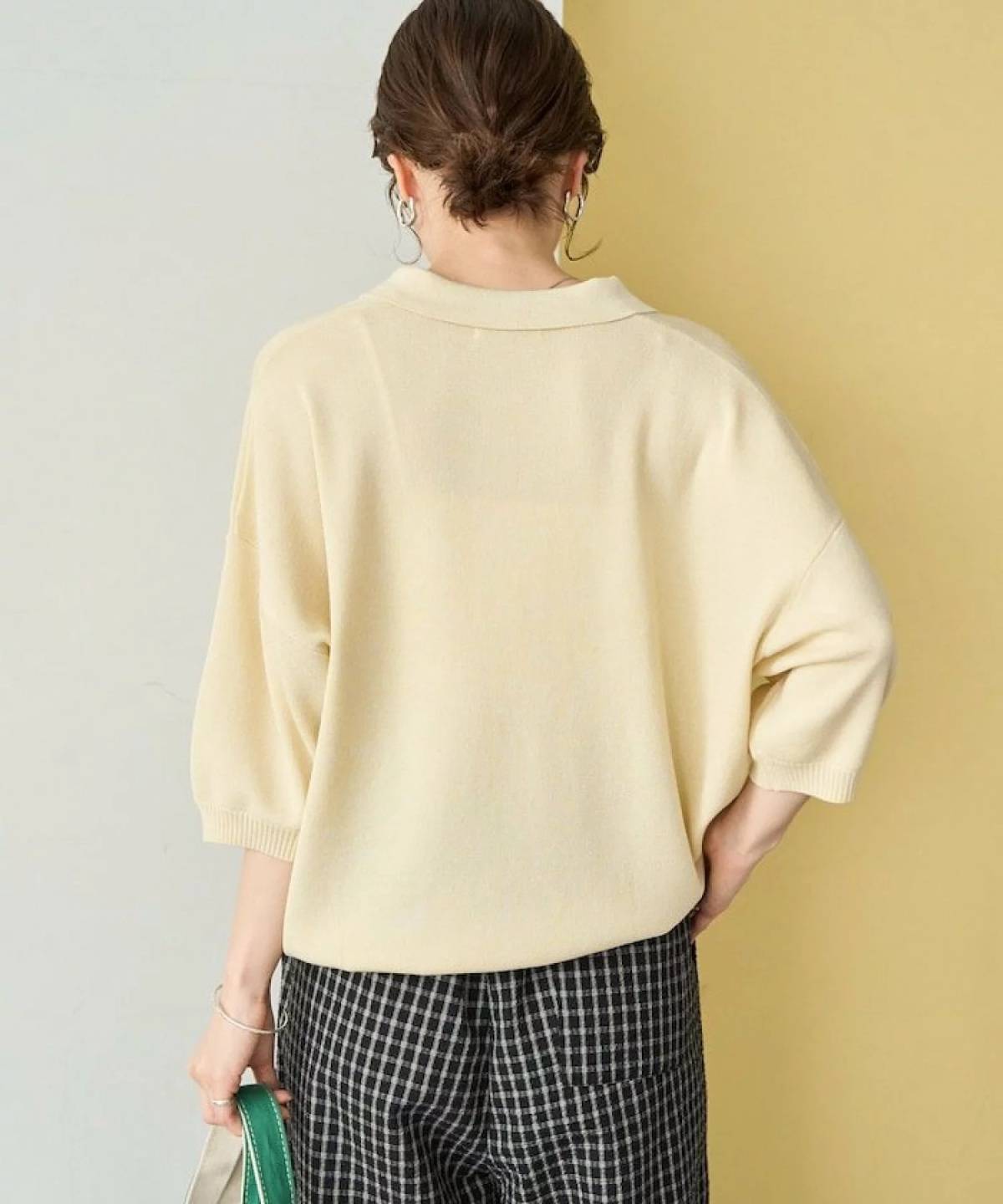 FREAK’S STORE 半袖ポロ襟スキッパーサマーニット