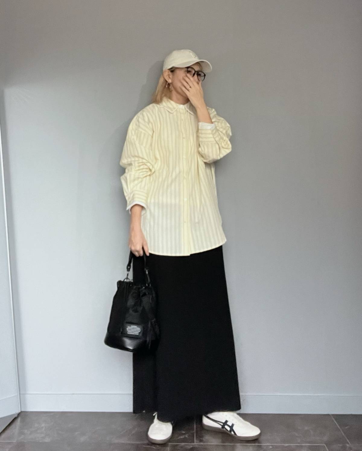 ストライプ柄のシャツを主役にする♡