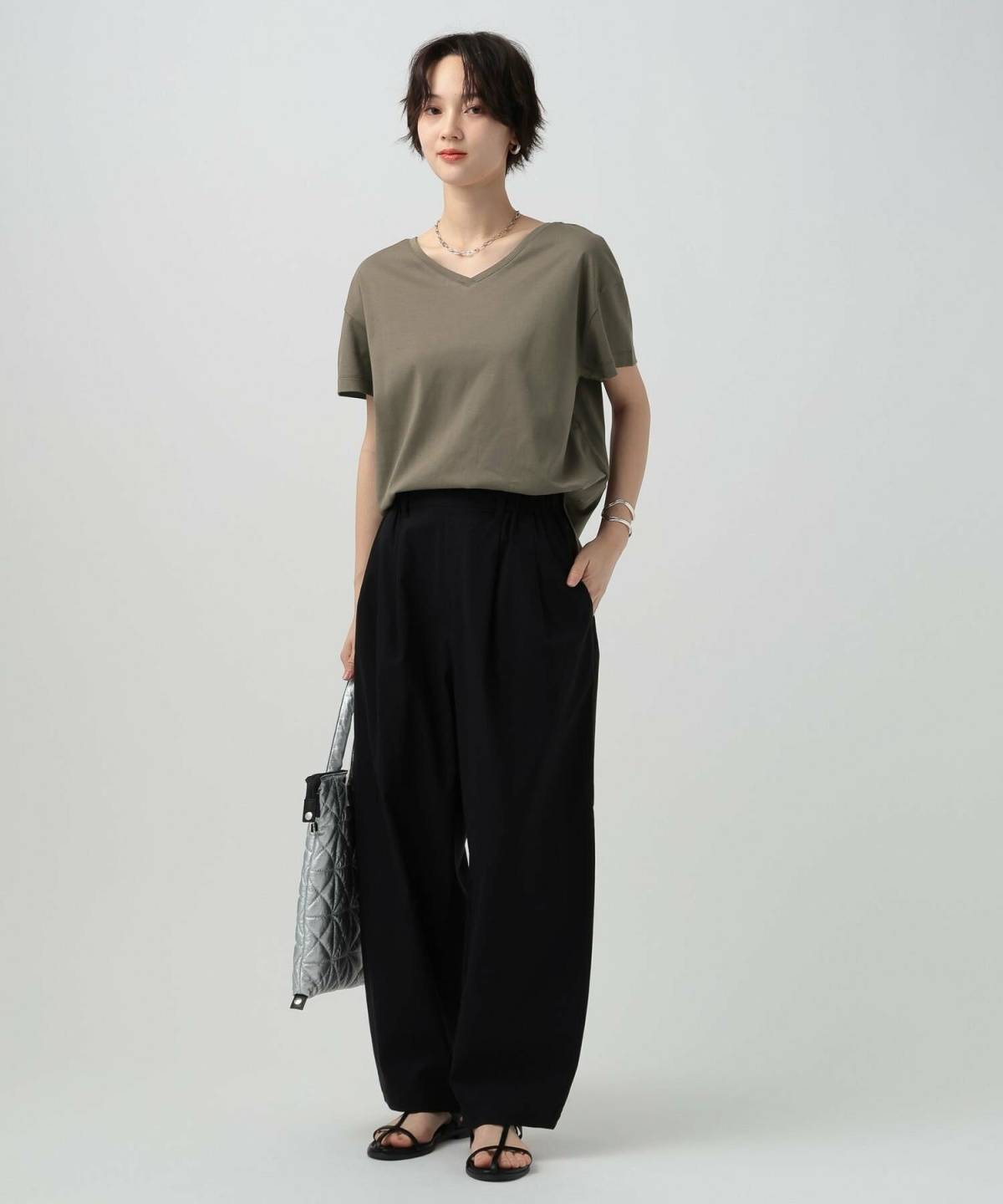 9月の京都の服装 秋色パンツコーデ