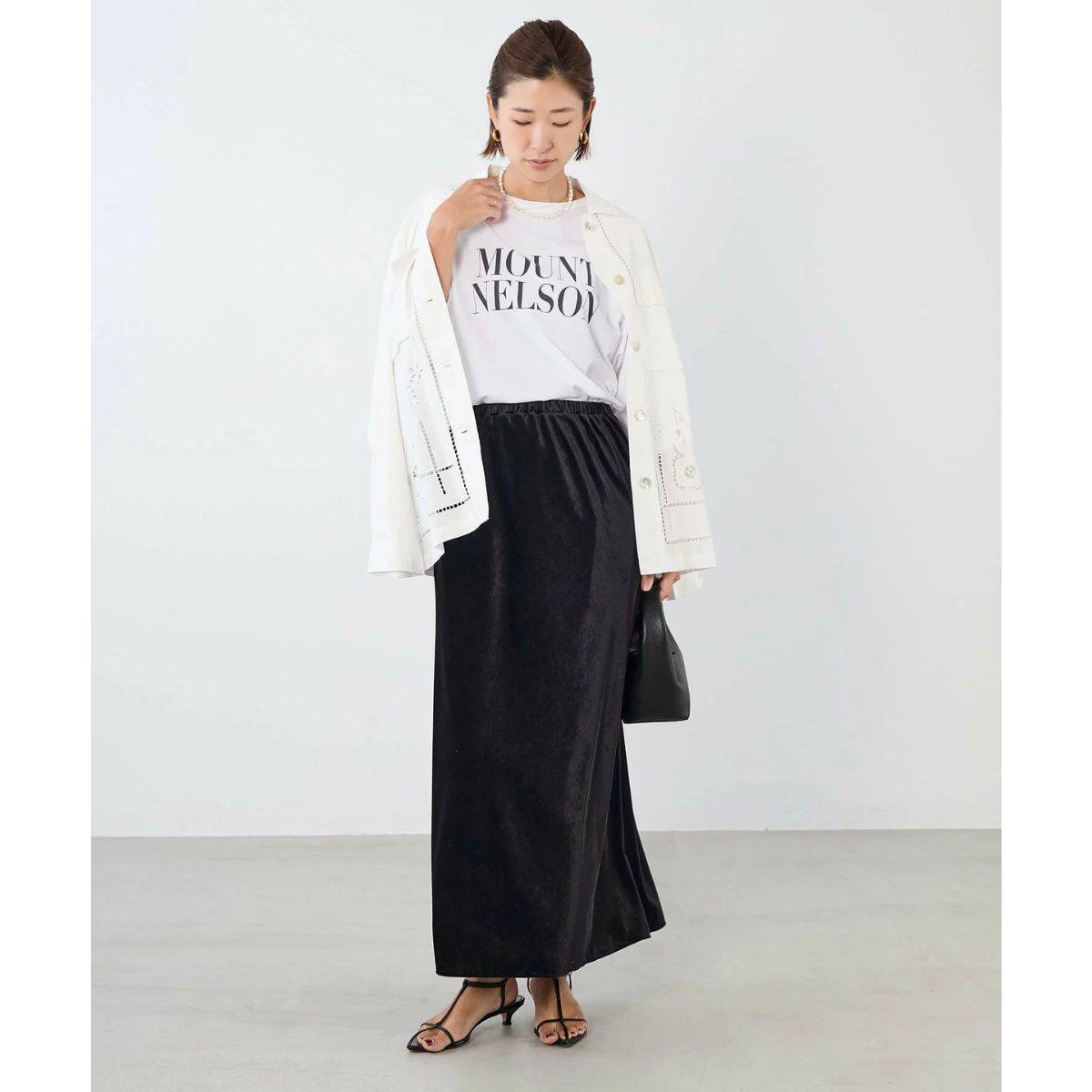  MICA＆DEAL MOUNT NELSONロゴ5分袖T-shirt