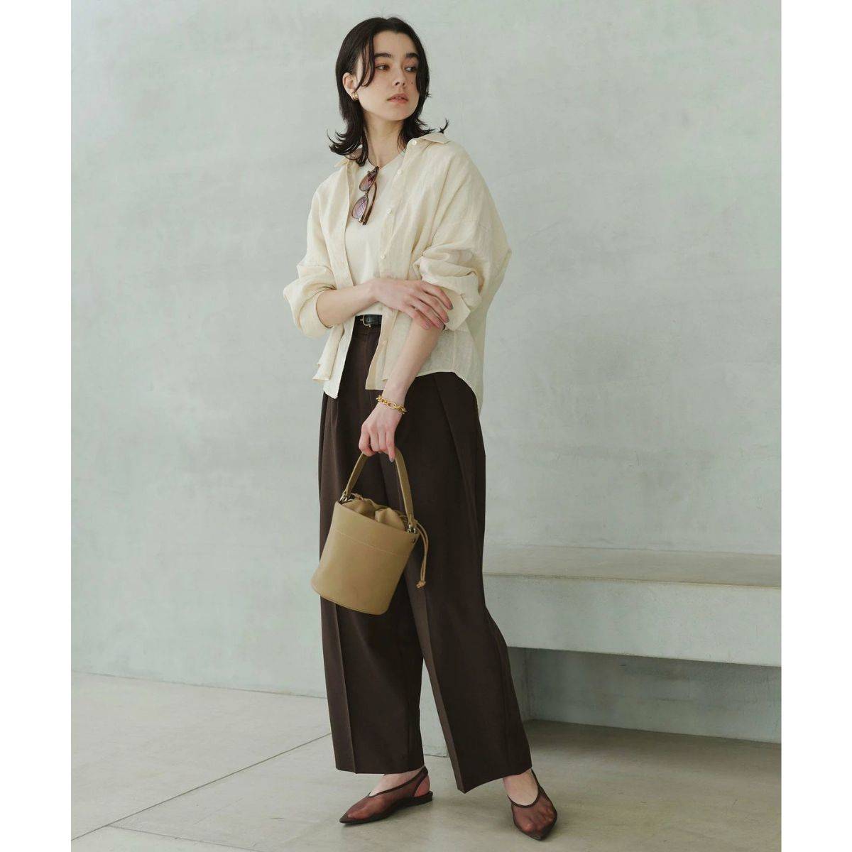 UNITED ARROWS green label relaxing リネンバランスシャツ