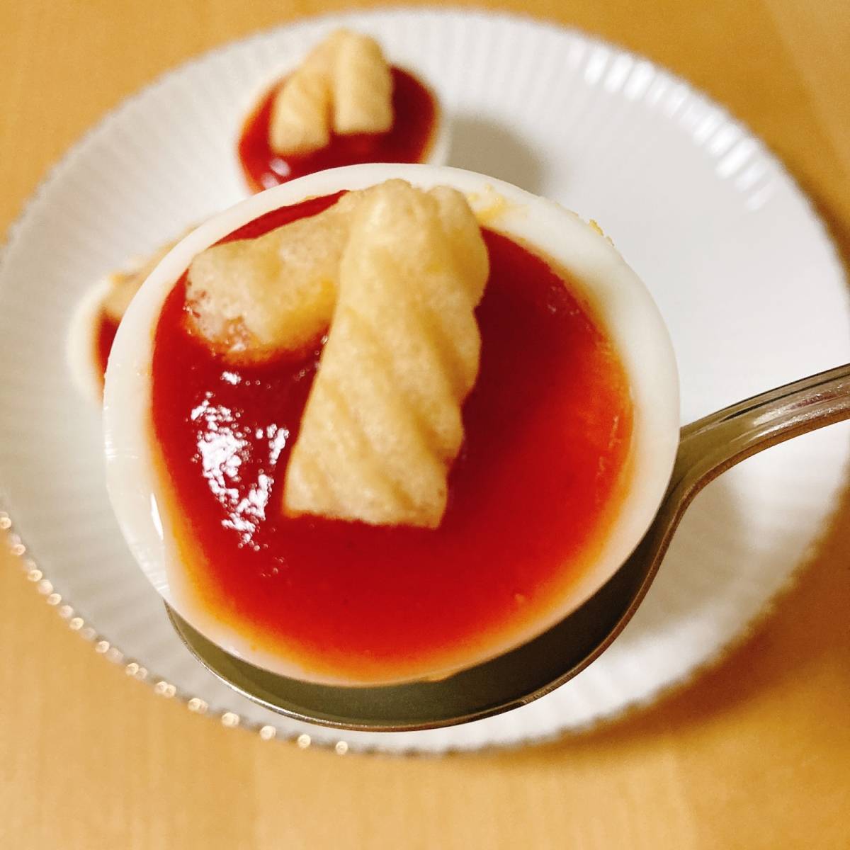 JA全農公式の「エビチリ風たまごディップ」のレシピ