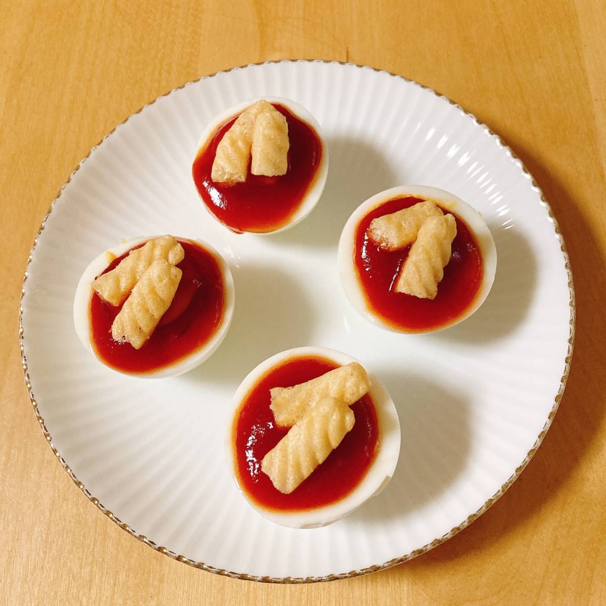 JA全農公式の「エビチリ風たまごディップ」のレシピ