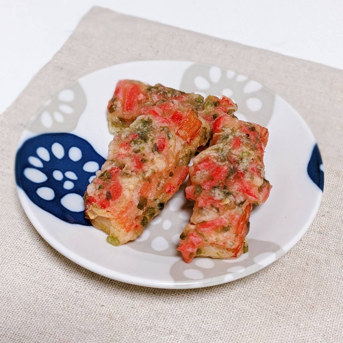 いちまさ公式の「カニかまの磯部揚げ紅生姜味」のレシピ