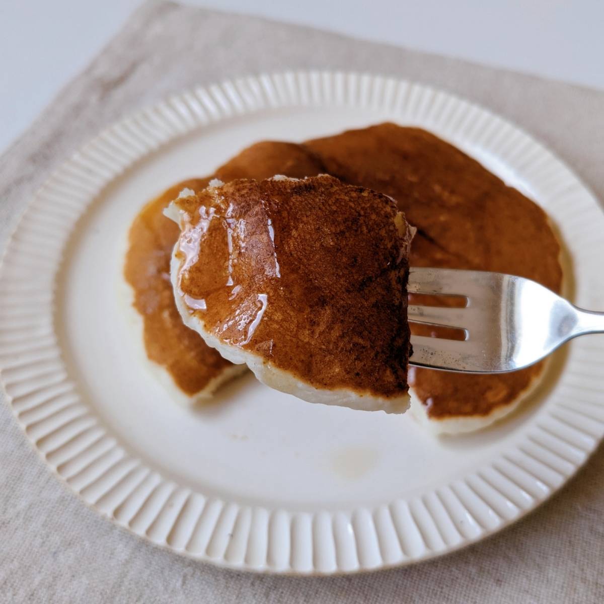 森永公式の「アーモンドミルクで！アーモンドホットケーキ」のレシピ