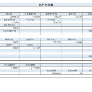  37歳介護職給与明細 