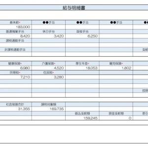  27歳事務職給与明細 