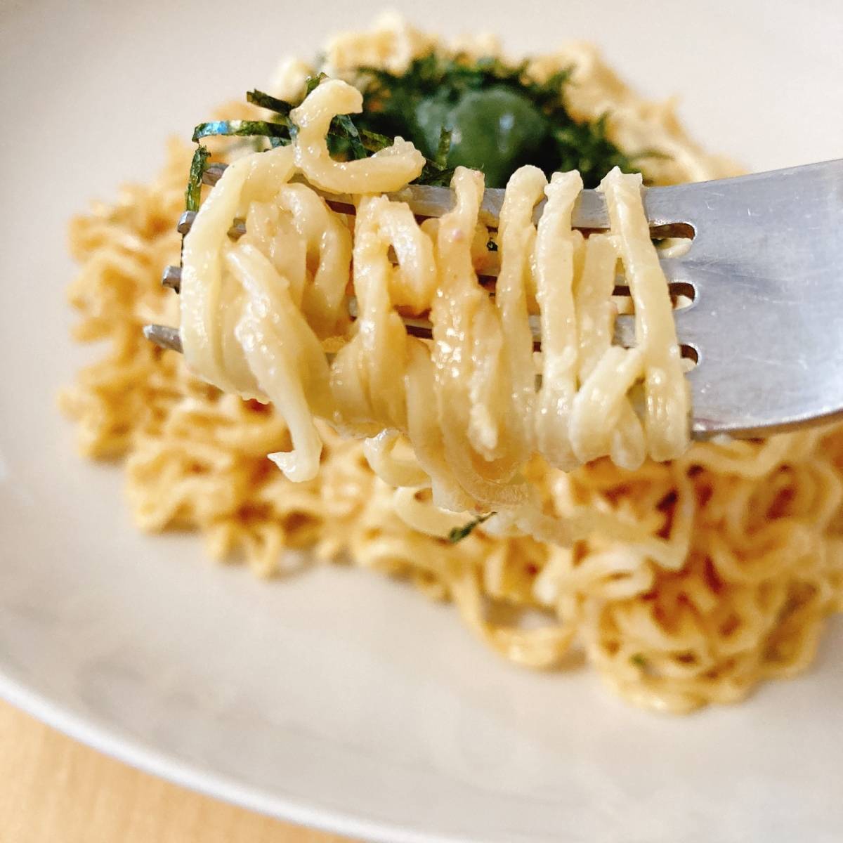 サッポロ一番公式の「たらこパスタ風しょうゆラーメン」のレシピ