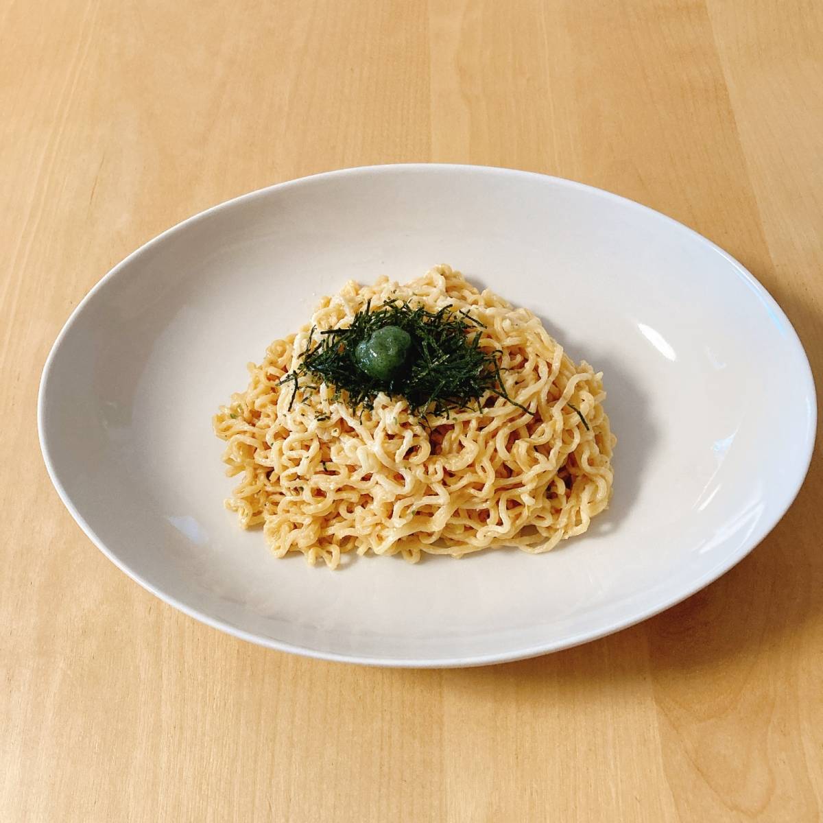 サッポロ一番公式の「たらこパスタ風しょうゆラーメン」のレシピ