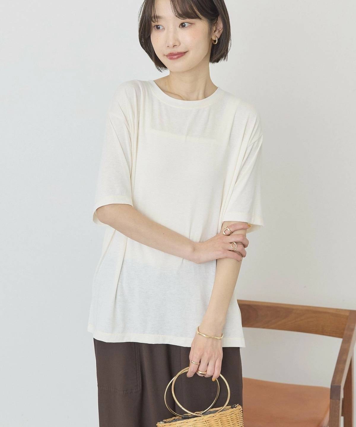 AMERICAN HOLIC 配色ステッチルーズTシャツ