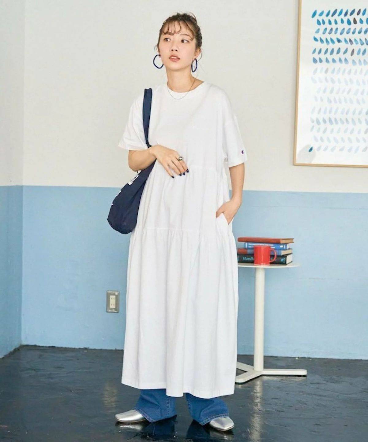 Champion 限定展開 別注ティアード切り替えワンピース