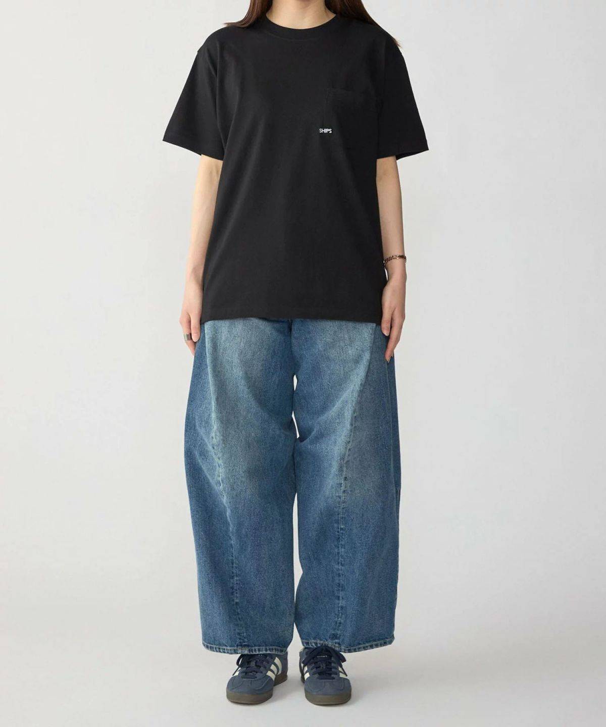 SHIPS MEN 【WEB限定】SHIPS: マイクロ SHIPSロゴ ポケット Tシャツ