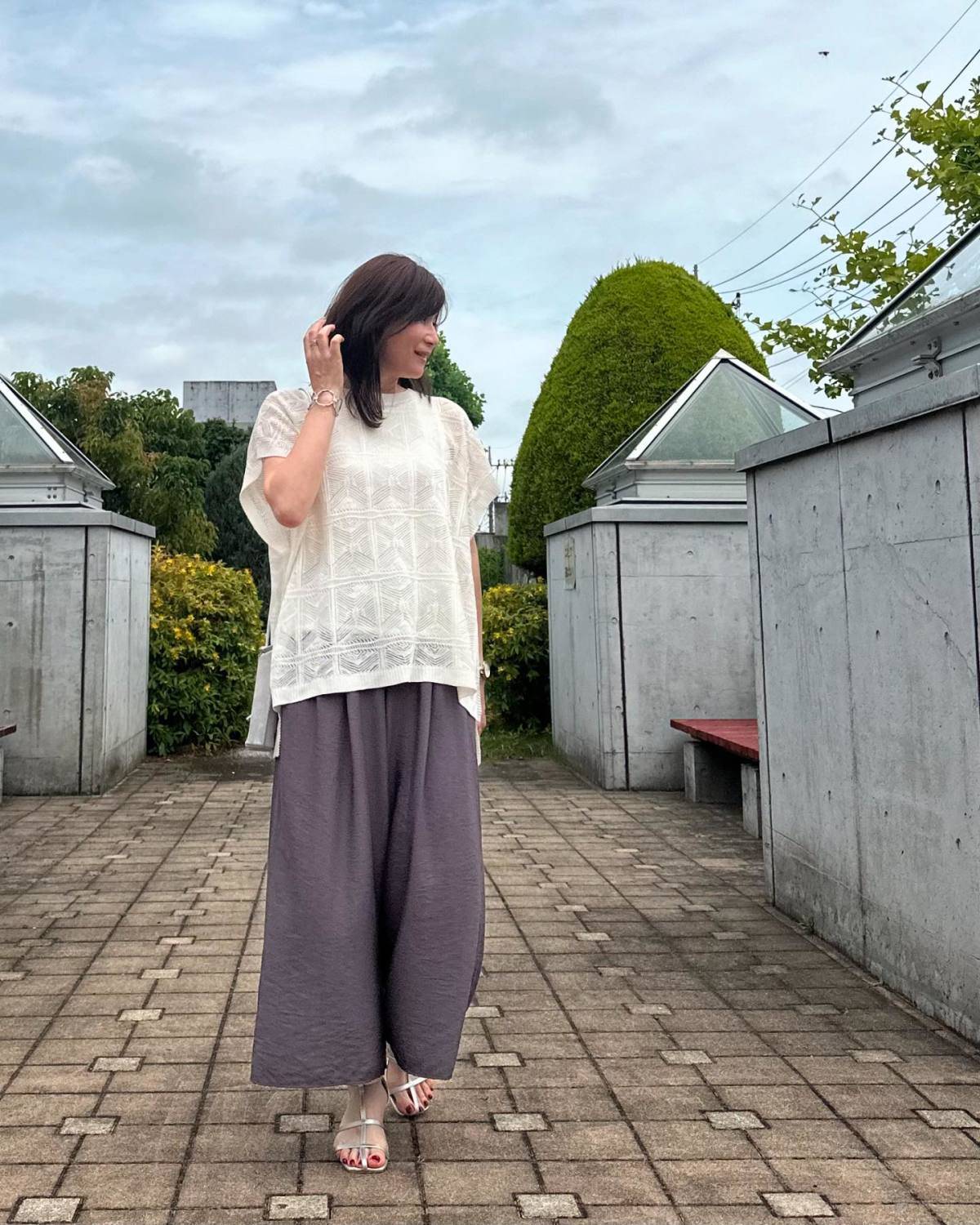 シアーブラウスを合わせる♪