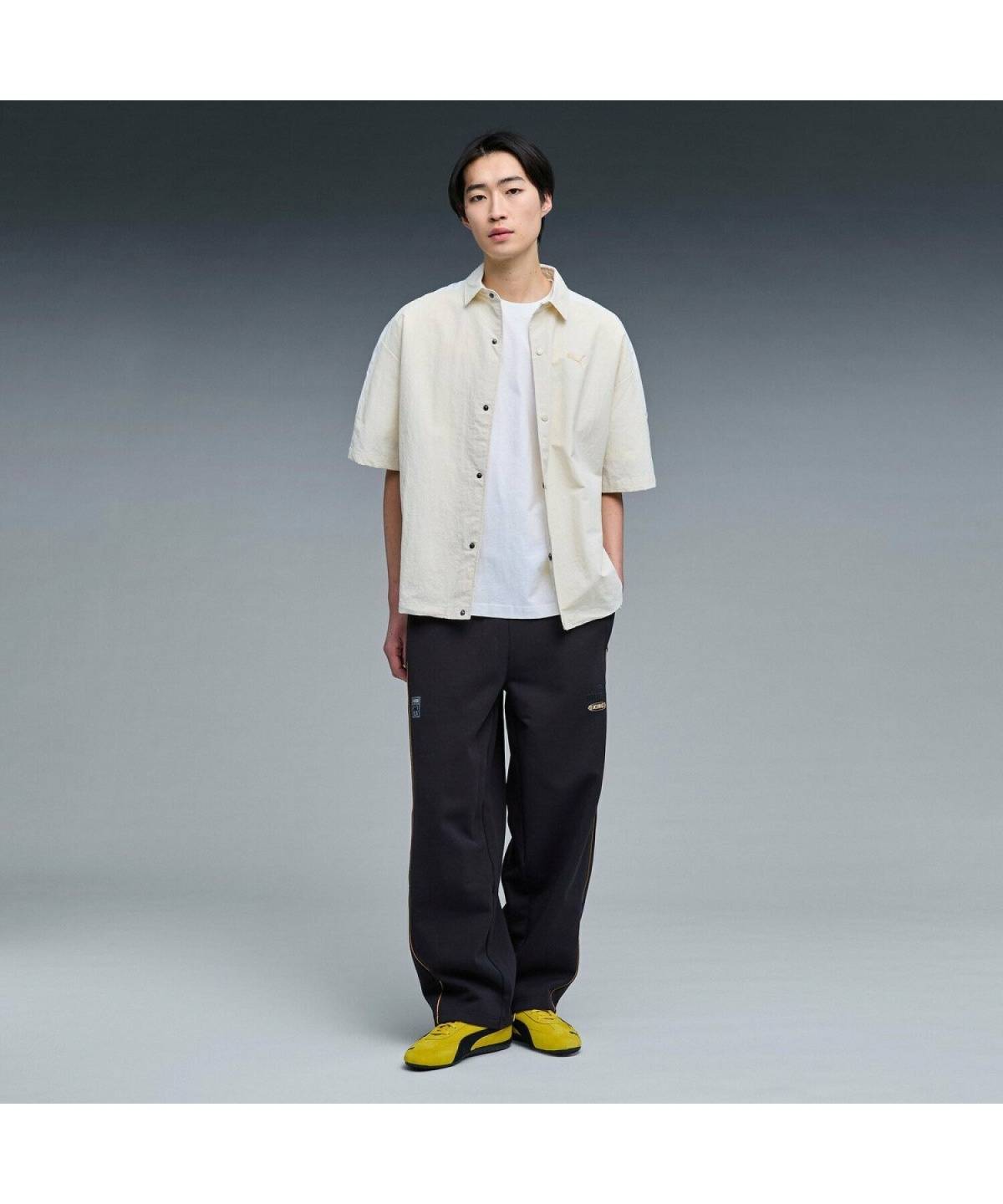 運動会の親の服装 パパコーデ シャツ×スウェットパンツ