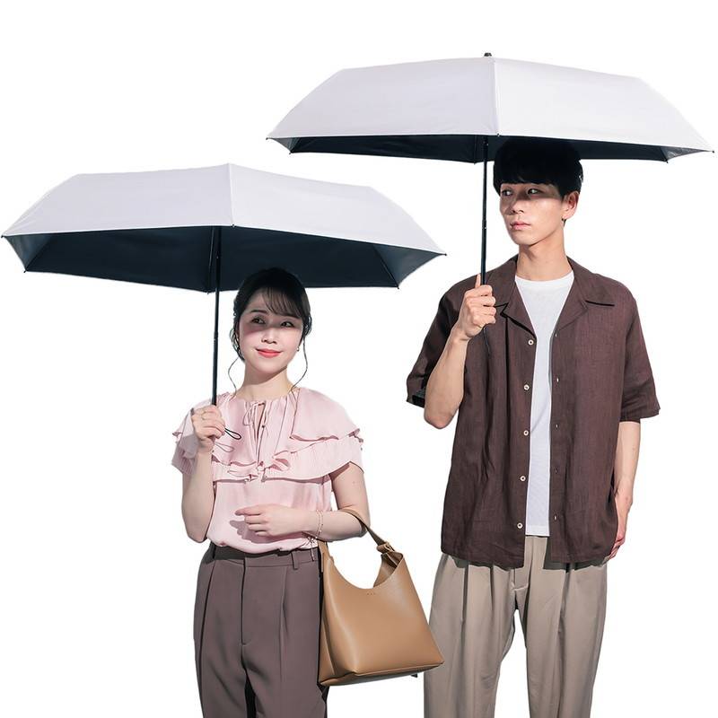 SUN DEFENCE 腕までしっかり隠れる！大きな遮光日傘 GREIGE ver.