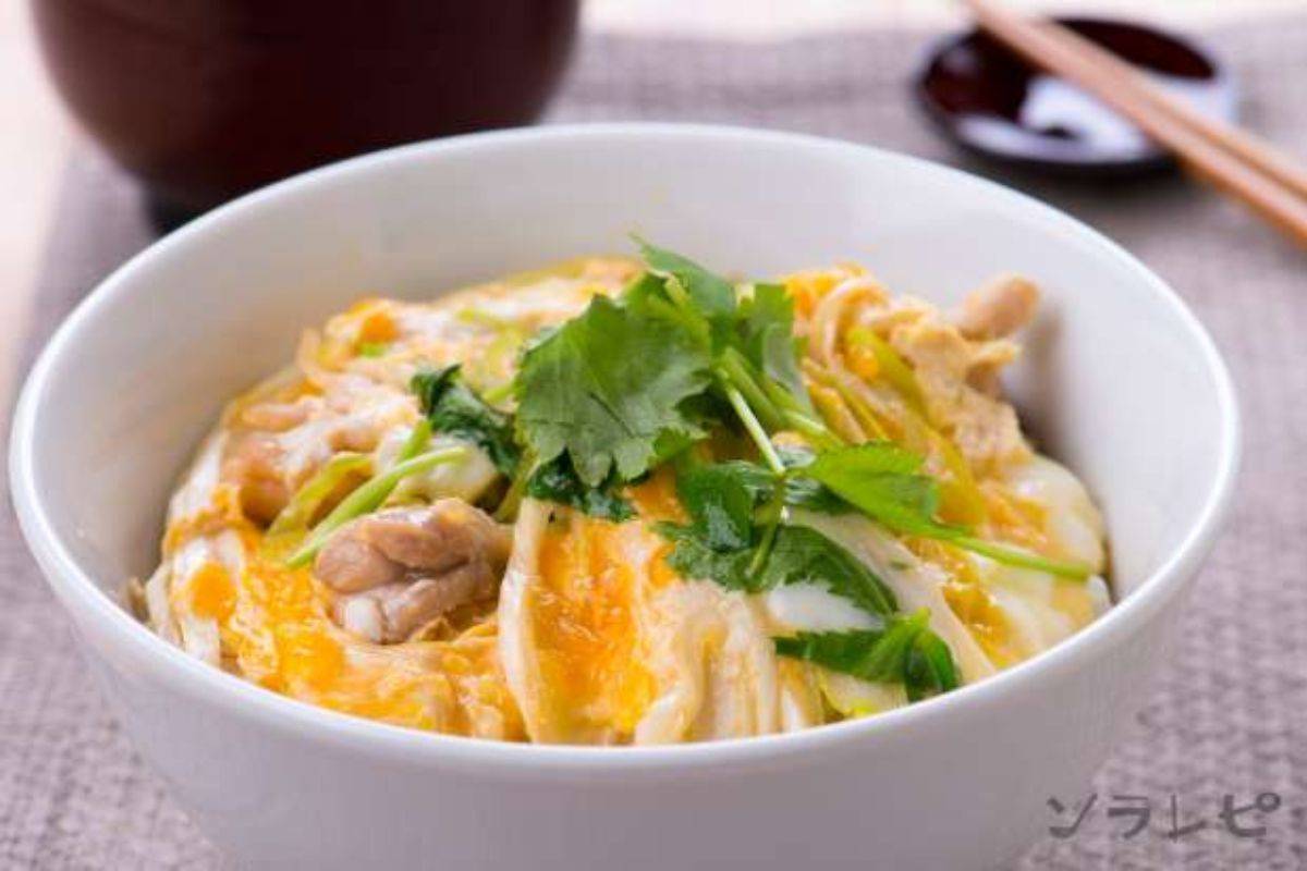 シャキシャキ食感  長ネギ入り親子丼