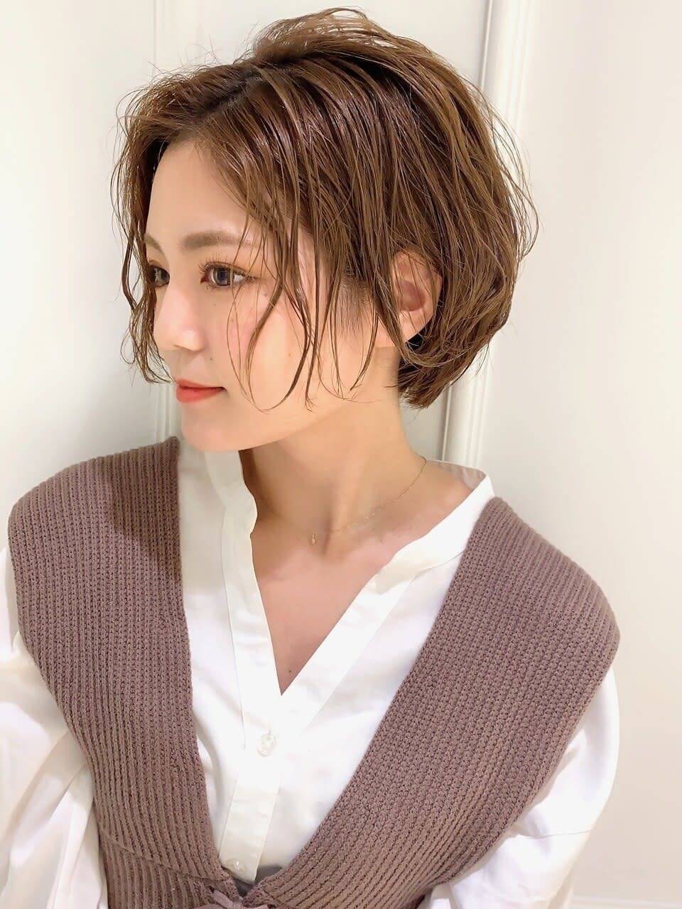 ゆるウェーブの大人ショート